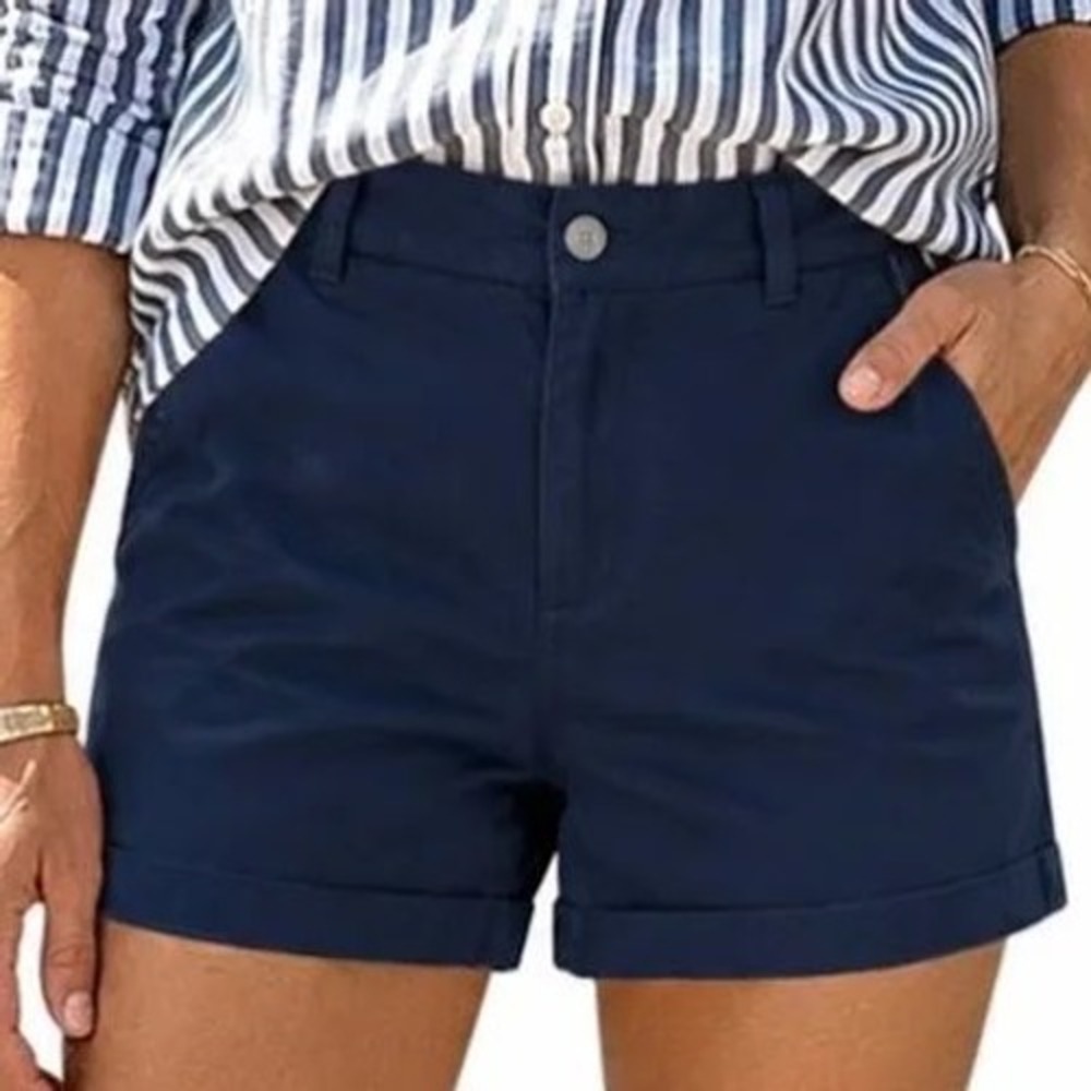 Southern Tide Womens 3 Inch Chino Shorts Nautical Navy Blue Size 0 1545-1752 NEW